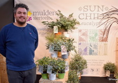 Thomas Staats van Mulders Sierteelt stond op de beurs met de Eucalyptus. 